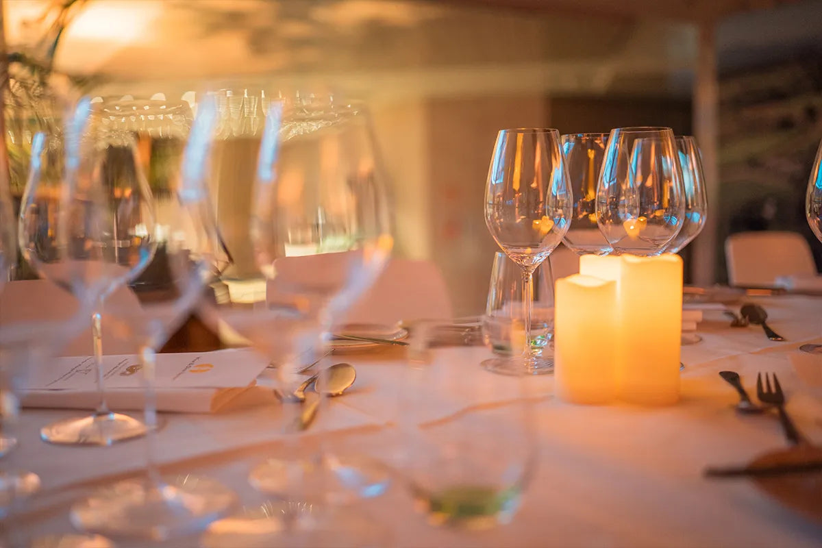 Riedel Glas Weinglas bei Wine and Dine Event im Schwarzwald