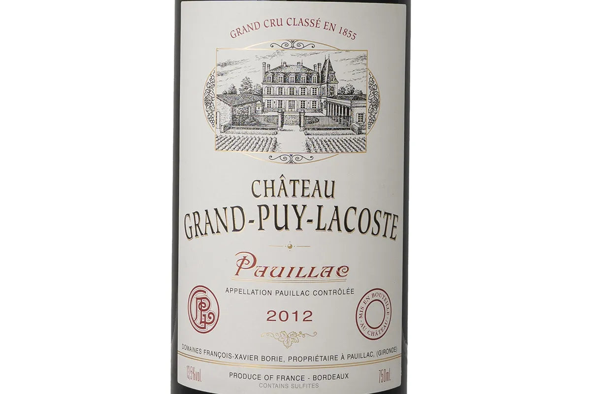 chateau grand puy lacoste paullac 2012 closeup