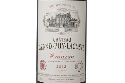 chateau grand puy lacoste paullac 2012 closeup
