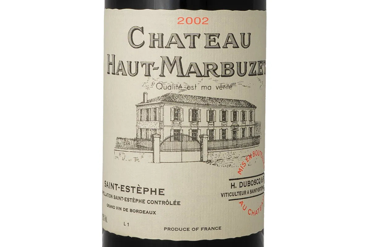 chateau haut marbuzet 2002 closeup